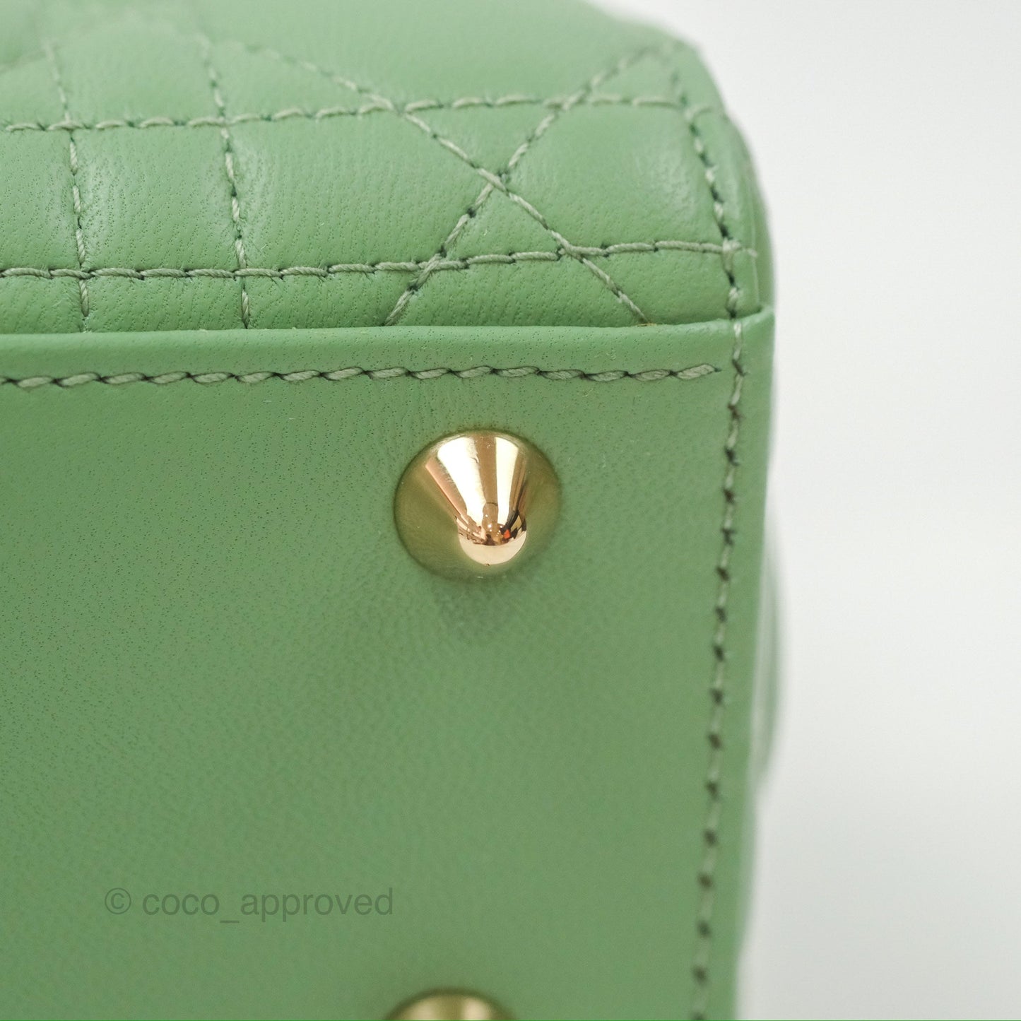 Christian Dior My ABCDior Lady Dior Avocado Green Lambskin Gold Hardware
