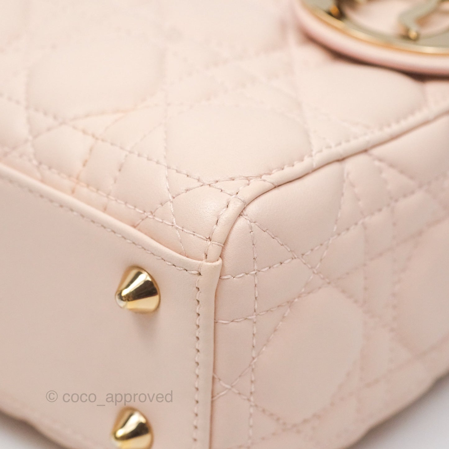Christian Dior Lambskin My ABCDior Lady Dior Pink Gold Hardware