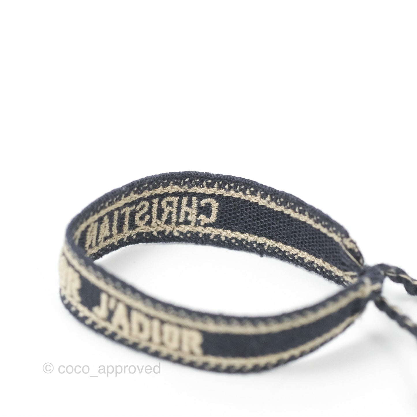 Christian Dior Bracelet Set Navy Blue Dior Oblique Embroidery