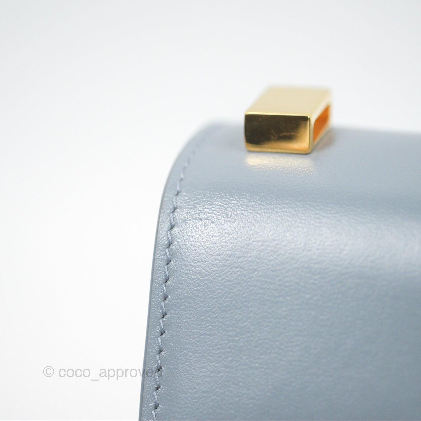 Christian Dior Micro 30 Montaigne Flap Bag Blue Grey Smooth Calfskin
