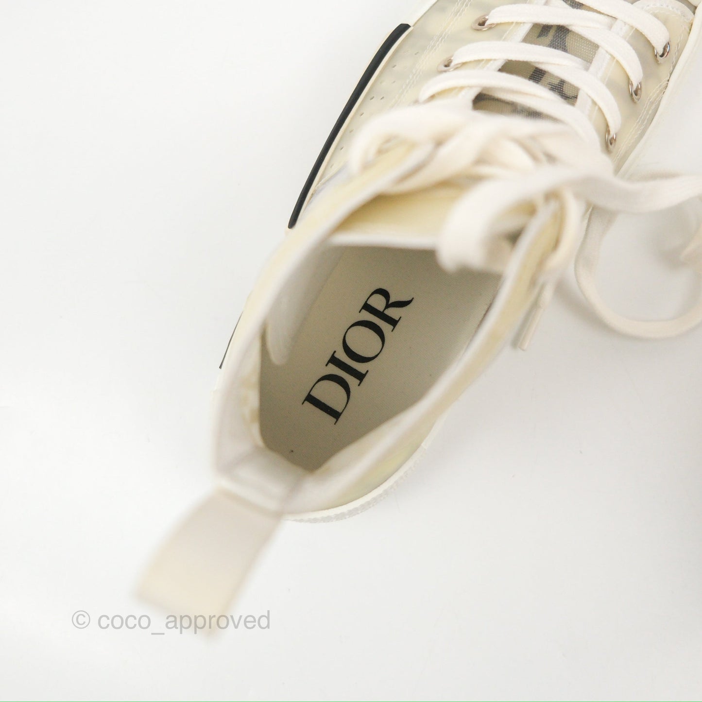 Christian Dior B23 Black Oblique High-Top Sneakers Size 37.5