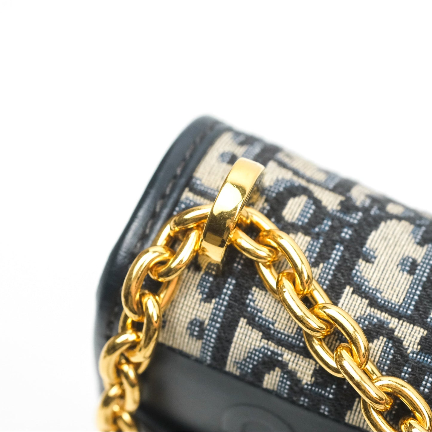 Christian Dior 30 Montaigne with Chain Blue Dior Oblique Jacquard