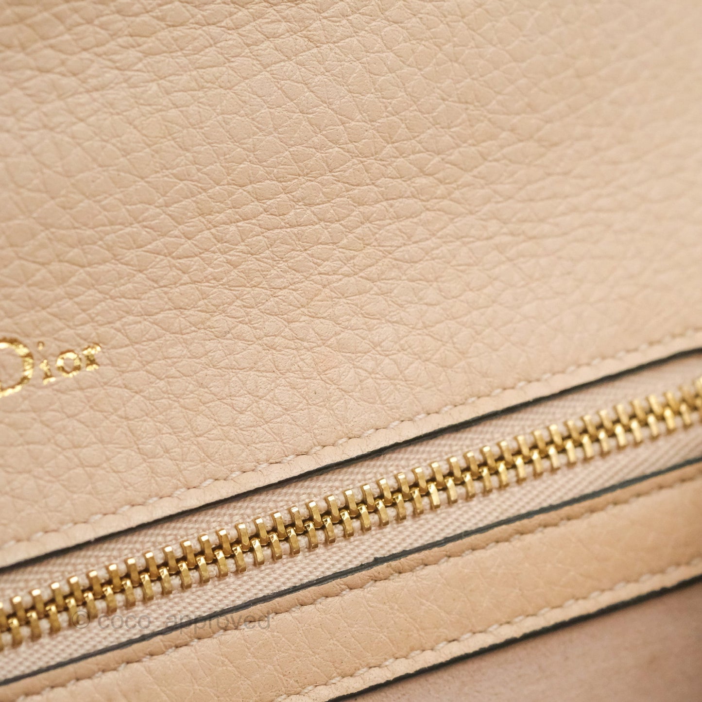 Christian Dior Small Diorama Calfskin Flap Bag Nude Pink Gold Hardware