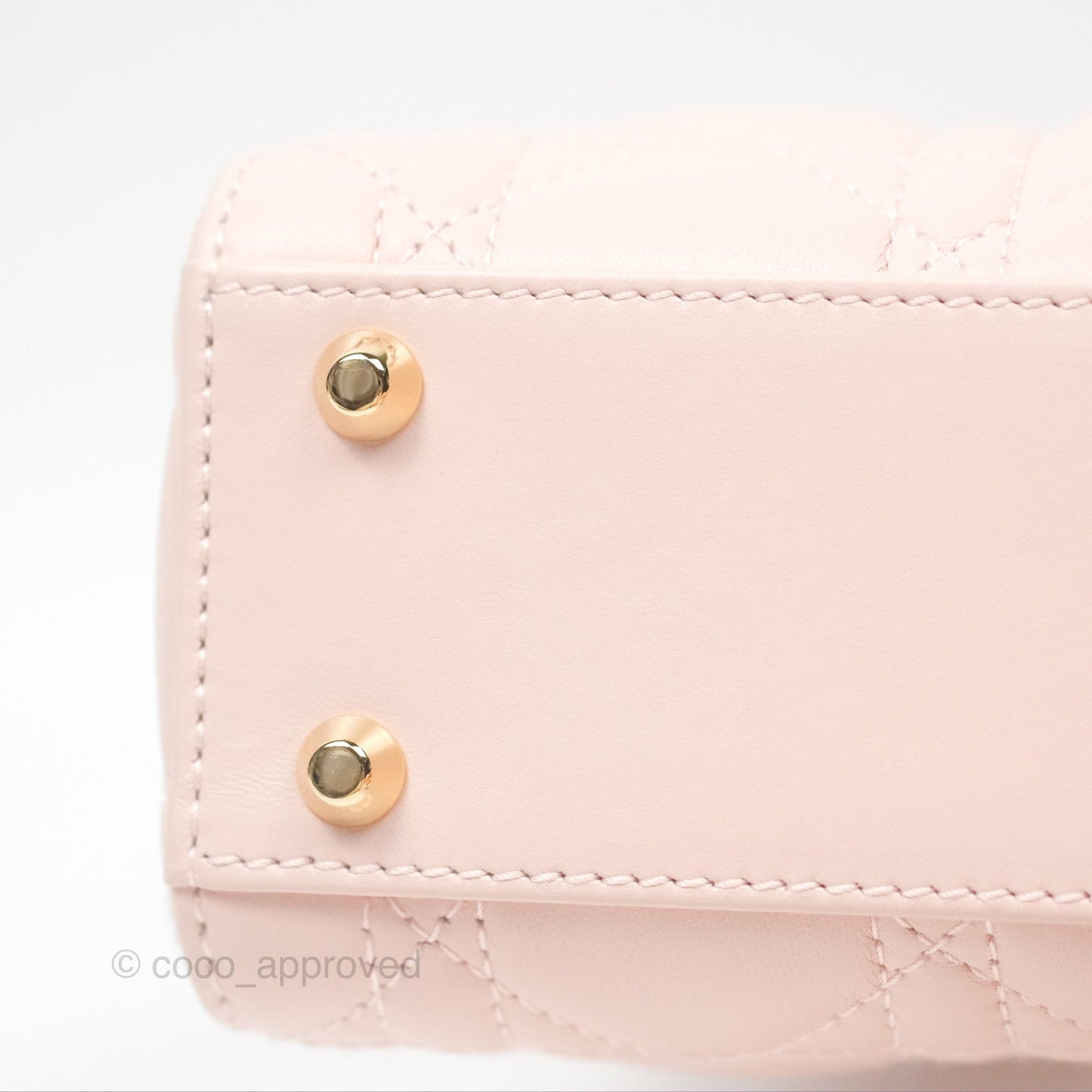 Christian Dior Mini Lady Dior Pink Lambskin Gold Hardware