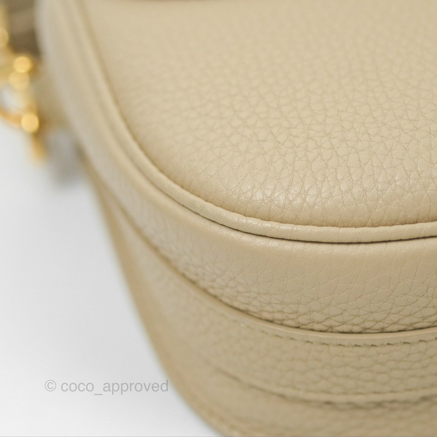 Christian Dior Medium Bobby Flap Beige Grained Calfskin