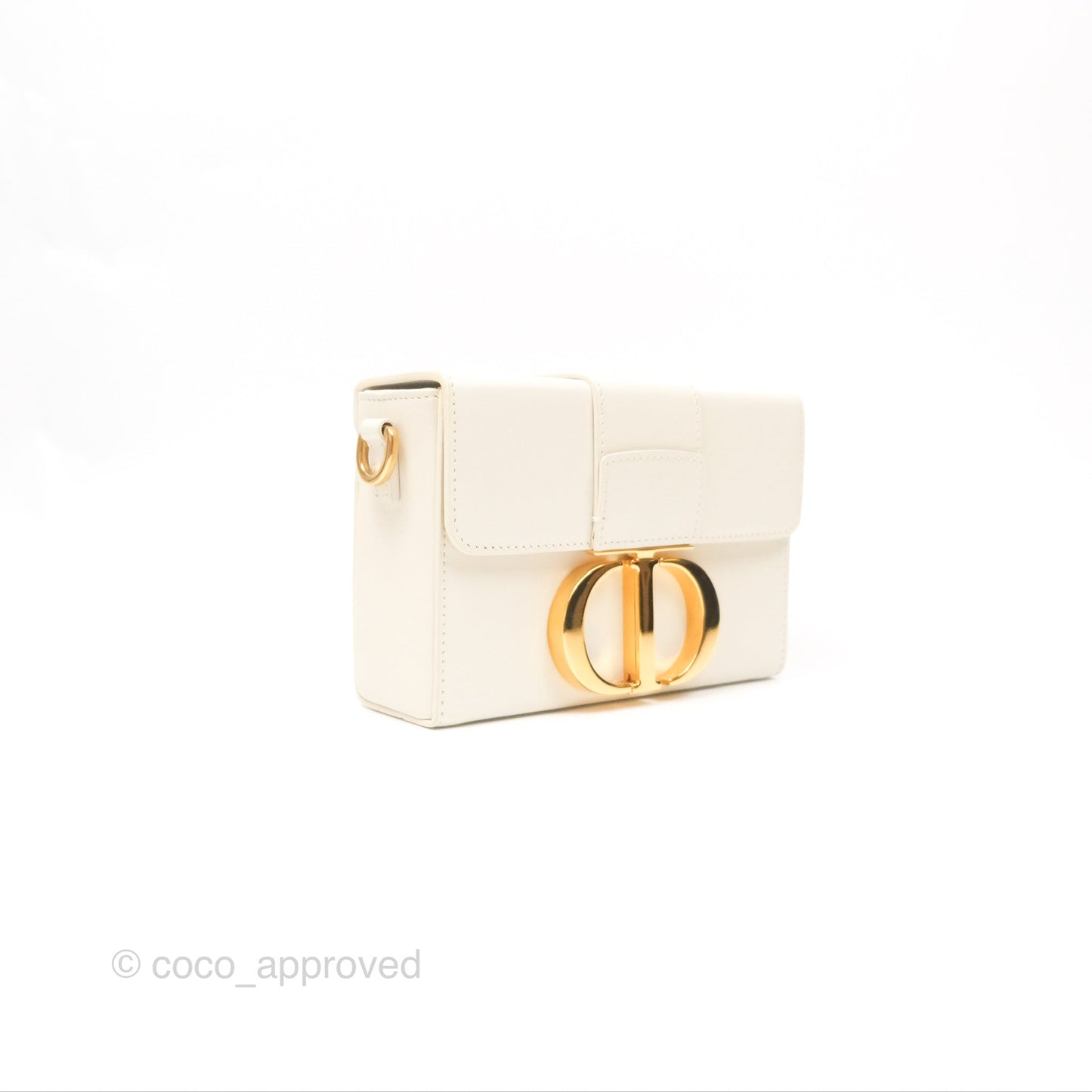 Christian Dior 30 Montaigne Box Bag White Calfskin