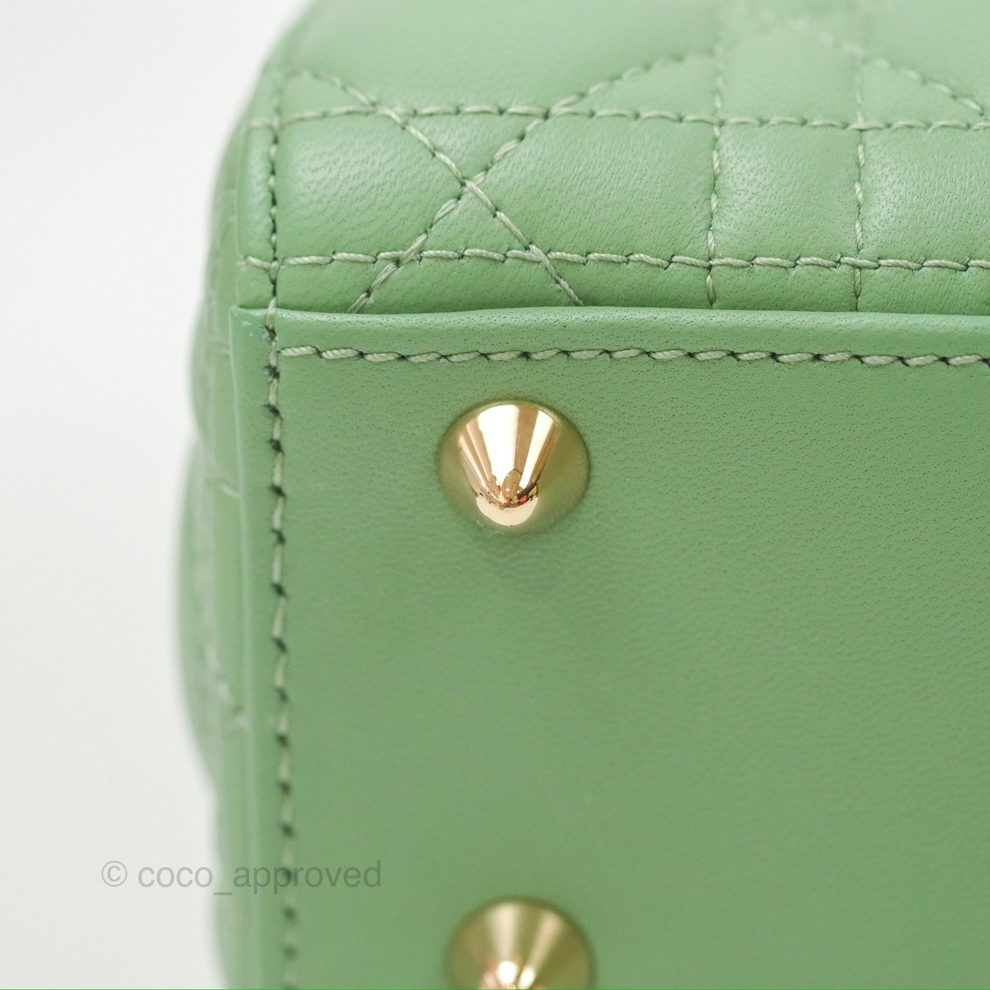 Christian Dior My ABCDior Lady Dior Avocado Green Lambskin Gold Hardware
