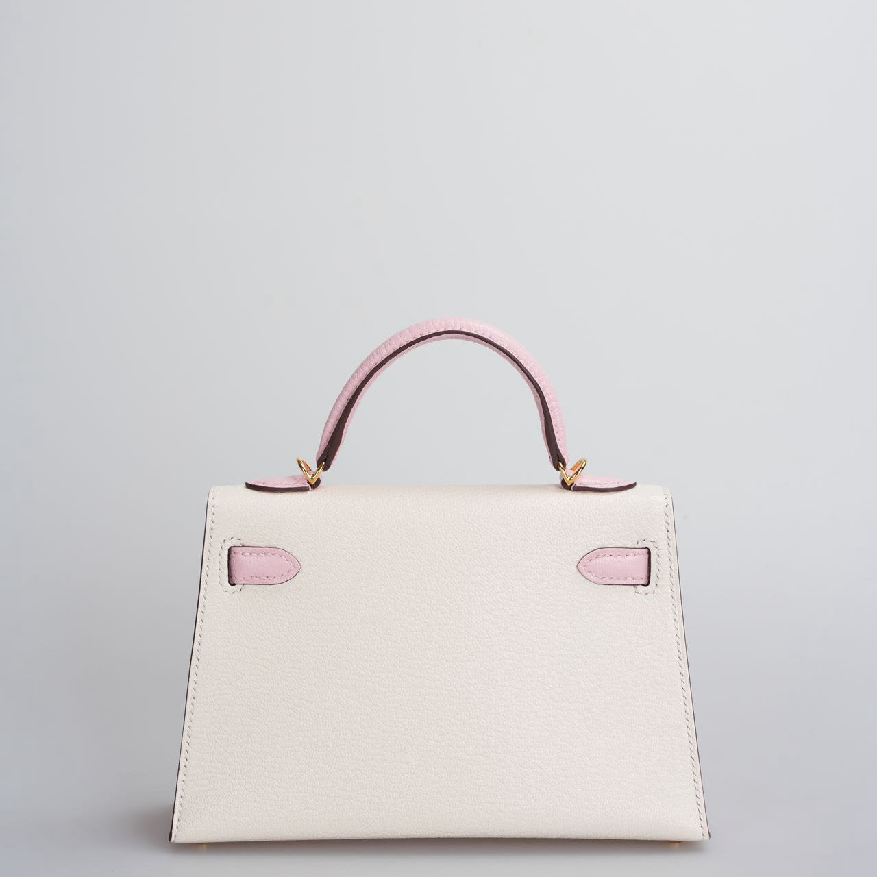 Hermes Mini Kelly 20cm HSS In Chèvre mysore Nata with Rose Sakura