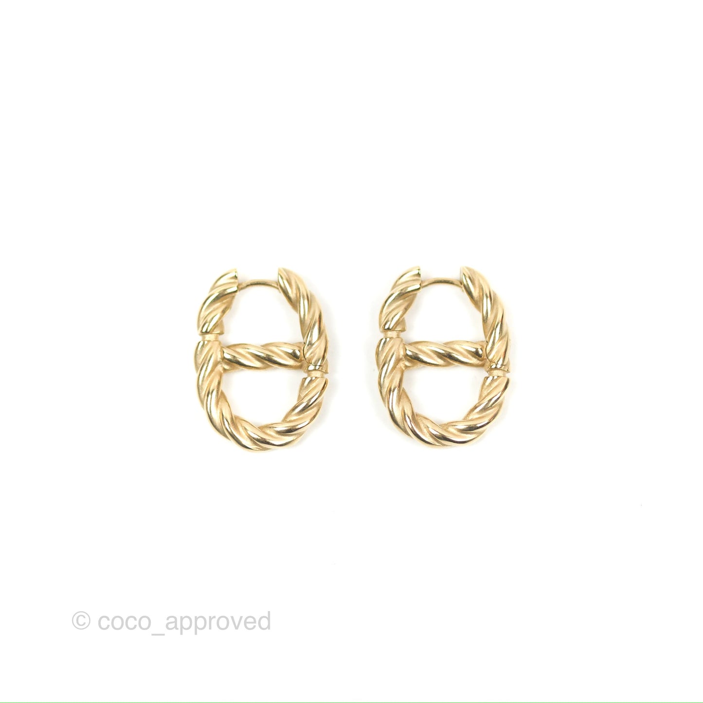 Dior 30 Montaigne Twist Earrings Gold Tone
