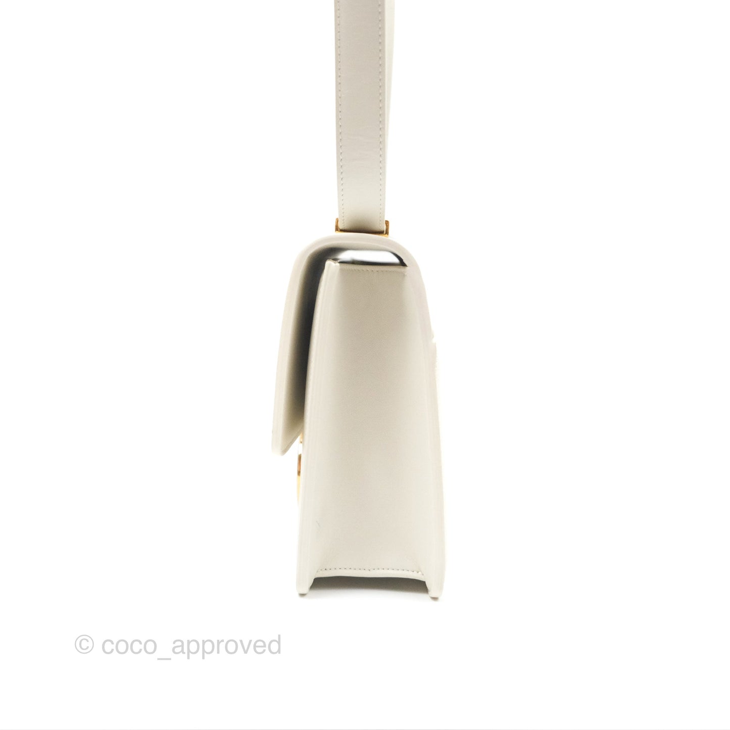 Christian Dior Small 30 Montaigne Box Bag White Calfskin