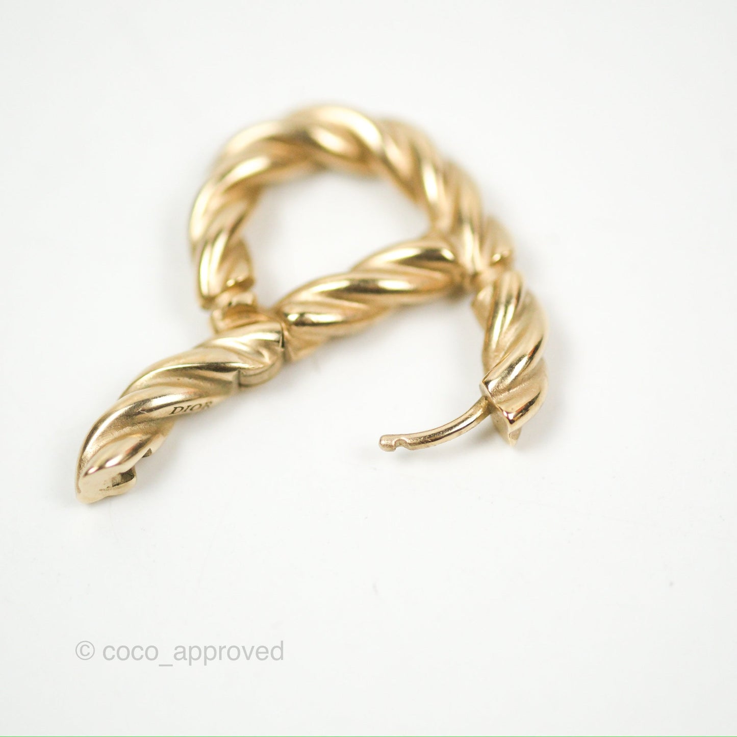 Dior 30 Montaigne Twist Earrings Gold Tone