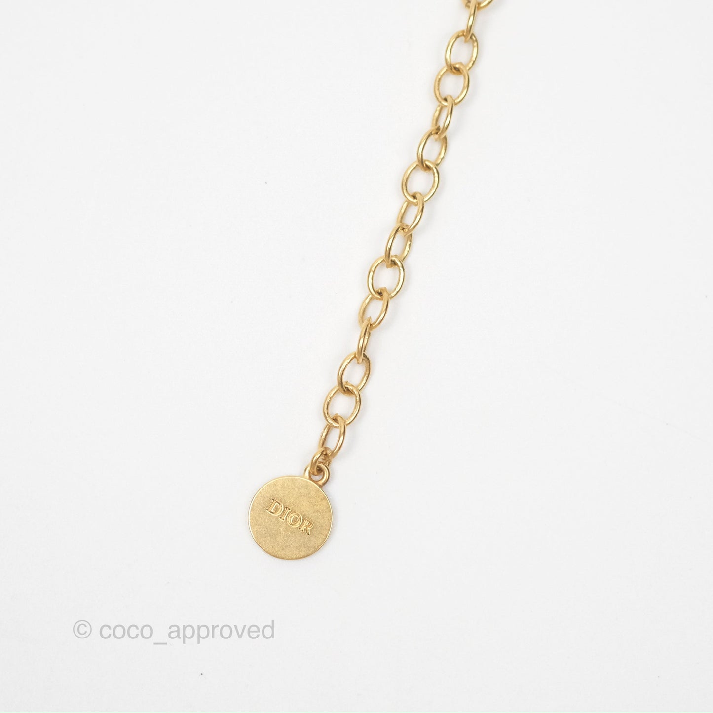 Christian Dior Petit CD Choker Necklace Gold Tone
