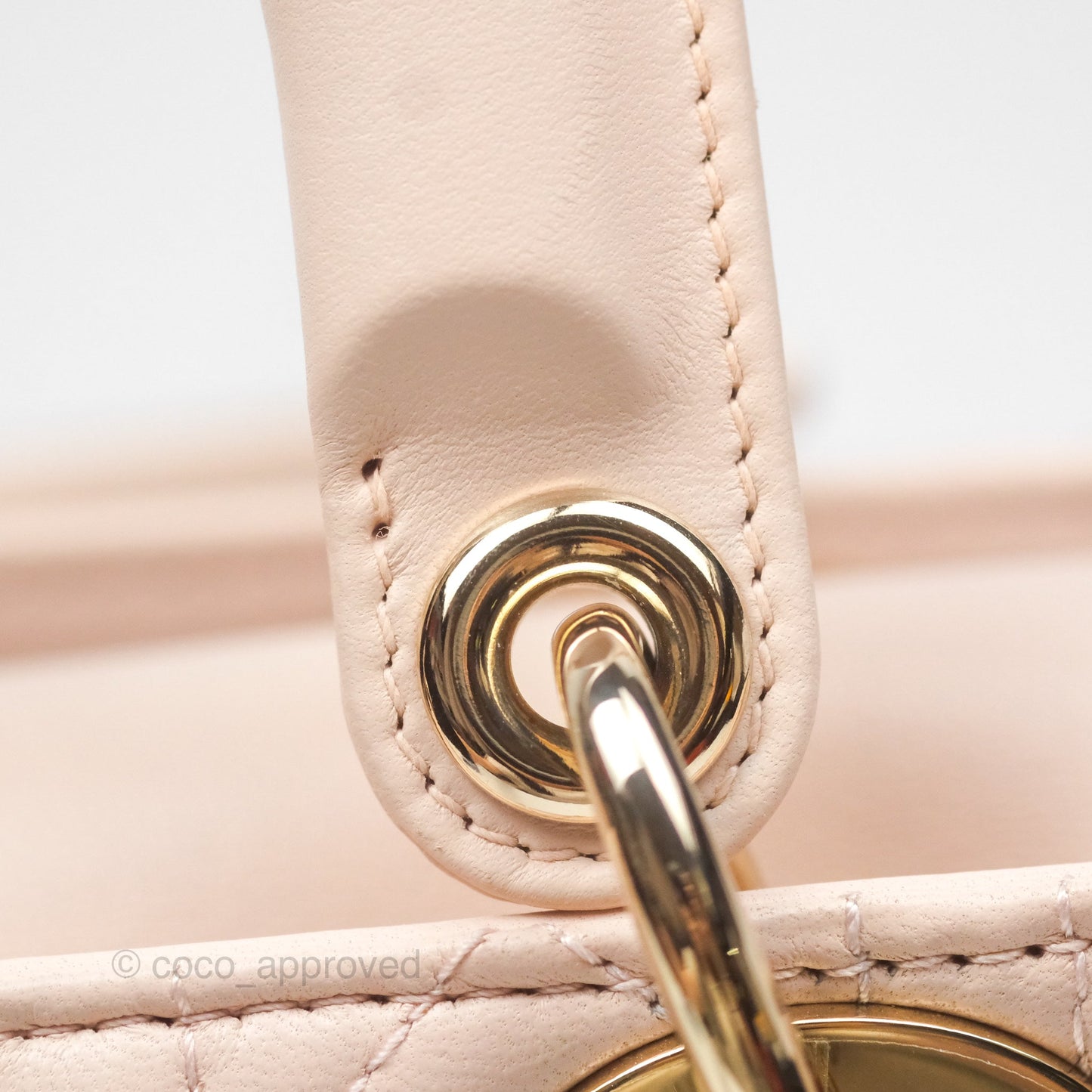 Christian Dior Lambskin My ABCDior Lady Dior Pink Gold Hardware