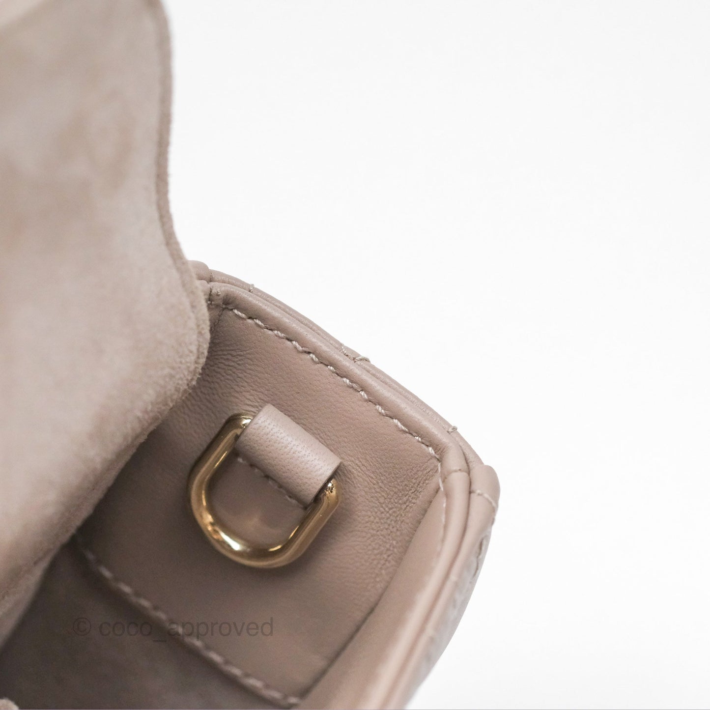 Christian Dior Medium Lady D-Joy Bag Warm Taupe Lambskin Gold Hardware