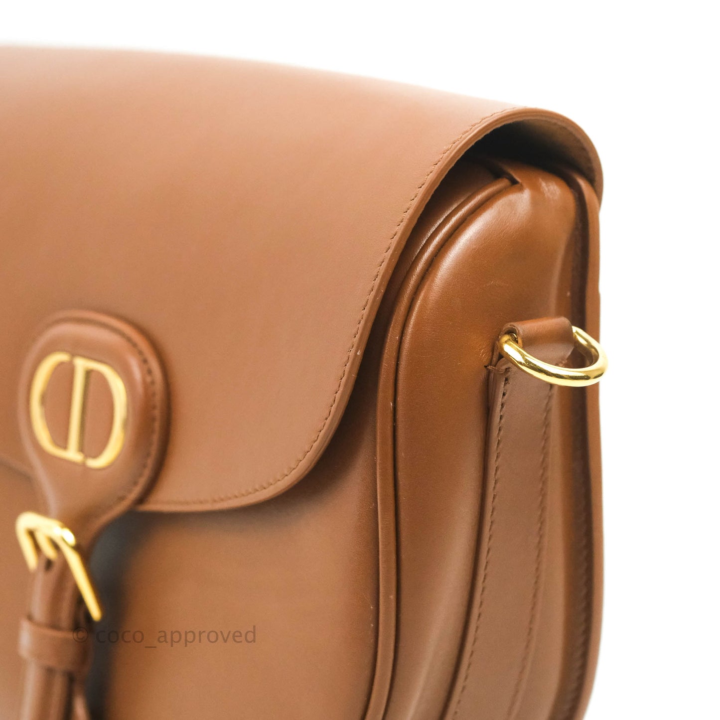 Dior Medium Bobby Bag Brown Calfskin Gold Hardware