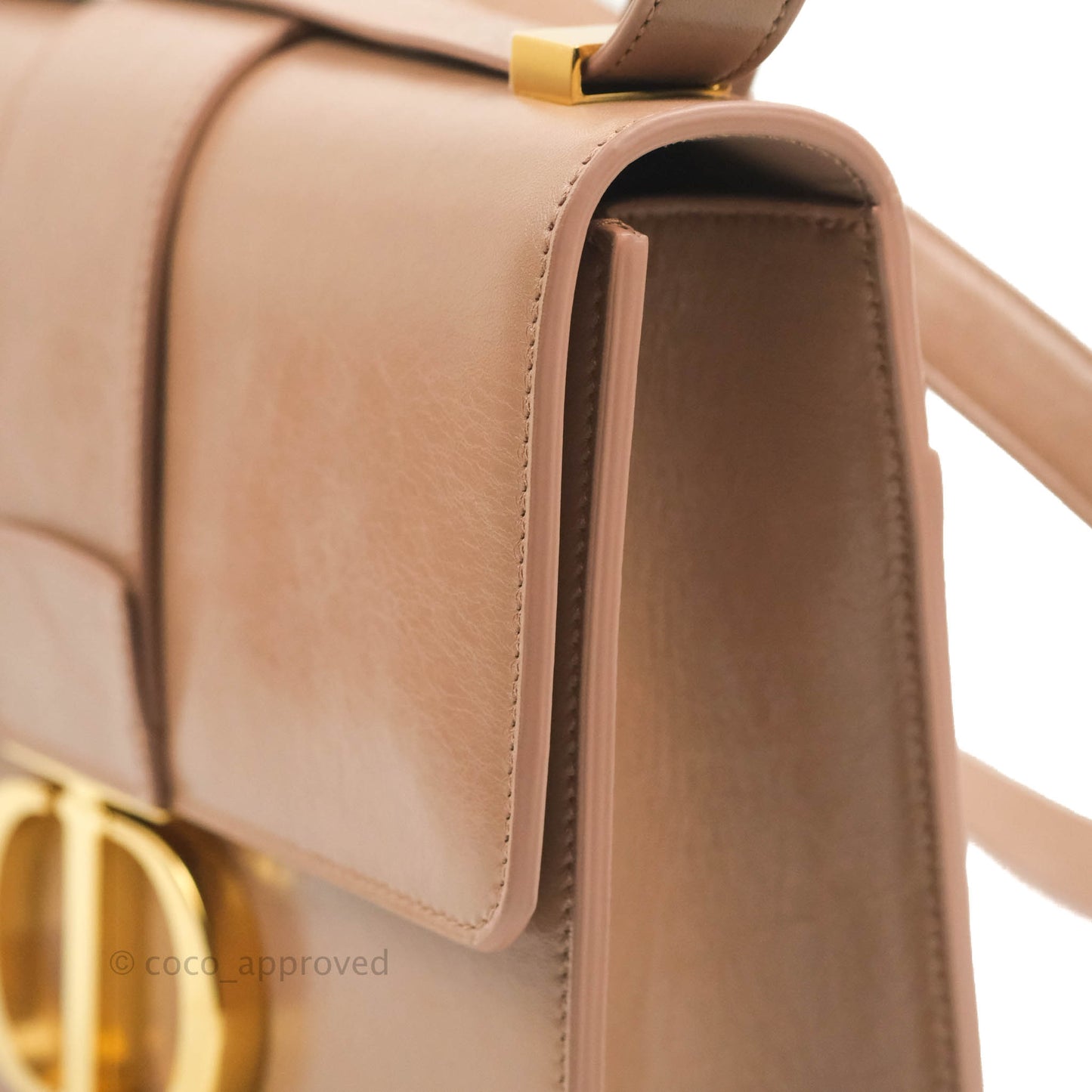 Dior 30 Montaigne Bag Rose Des Vents Crinkled Calfskin Gold Hardware