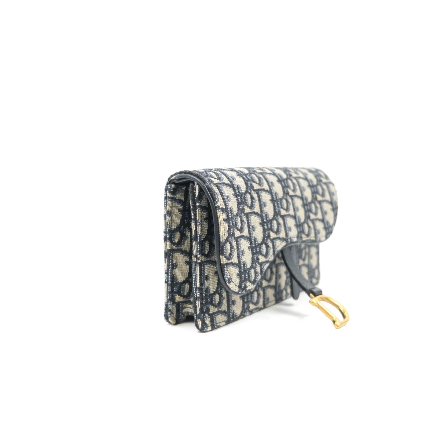 Christian Dior Blue Dior Oblique Jacquard Saddle Belt Pouch