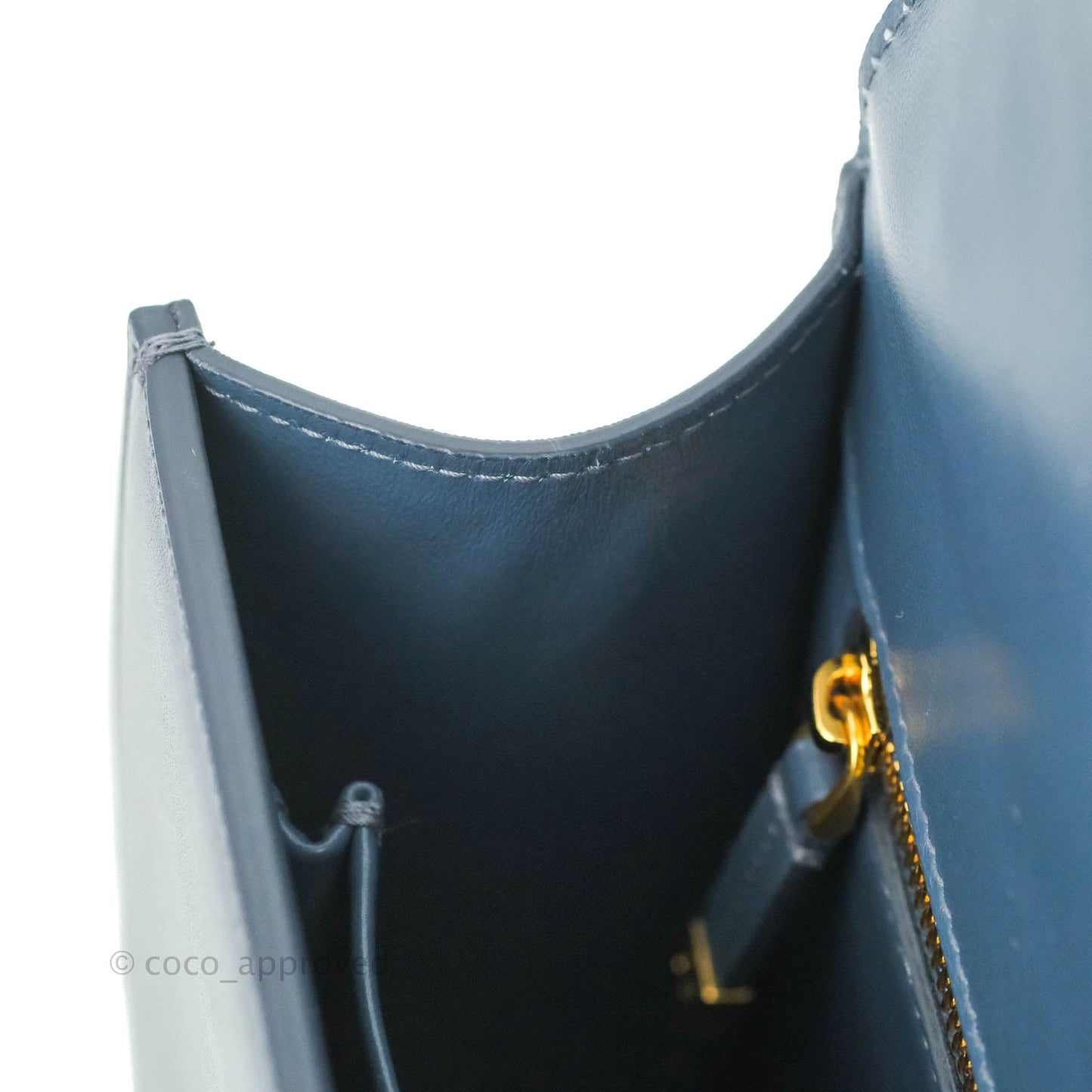 Christian Dior 30 Montaigne Bag Blue Calfskin Gold Hardware