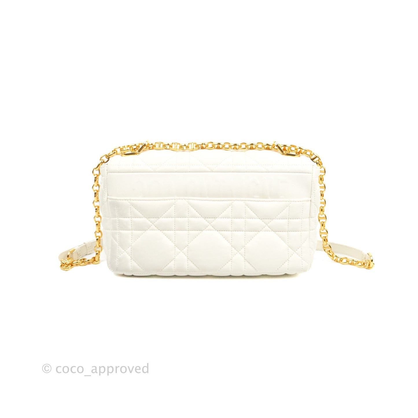 Christian Dior Medium Caro Bag Latte Matte Padded Macrocannage Calfskin