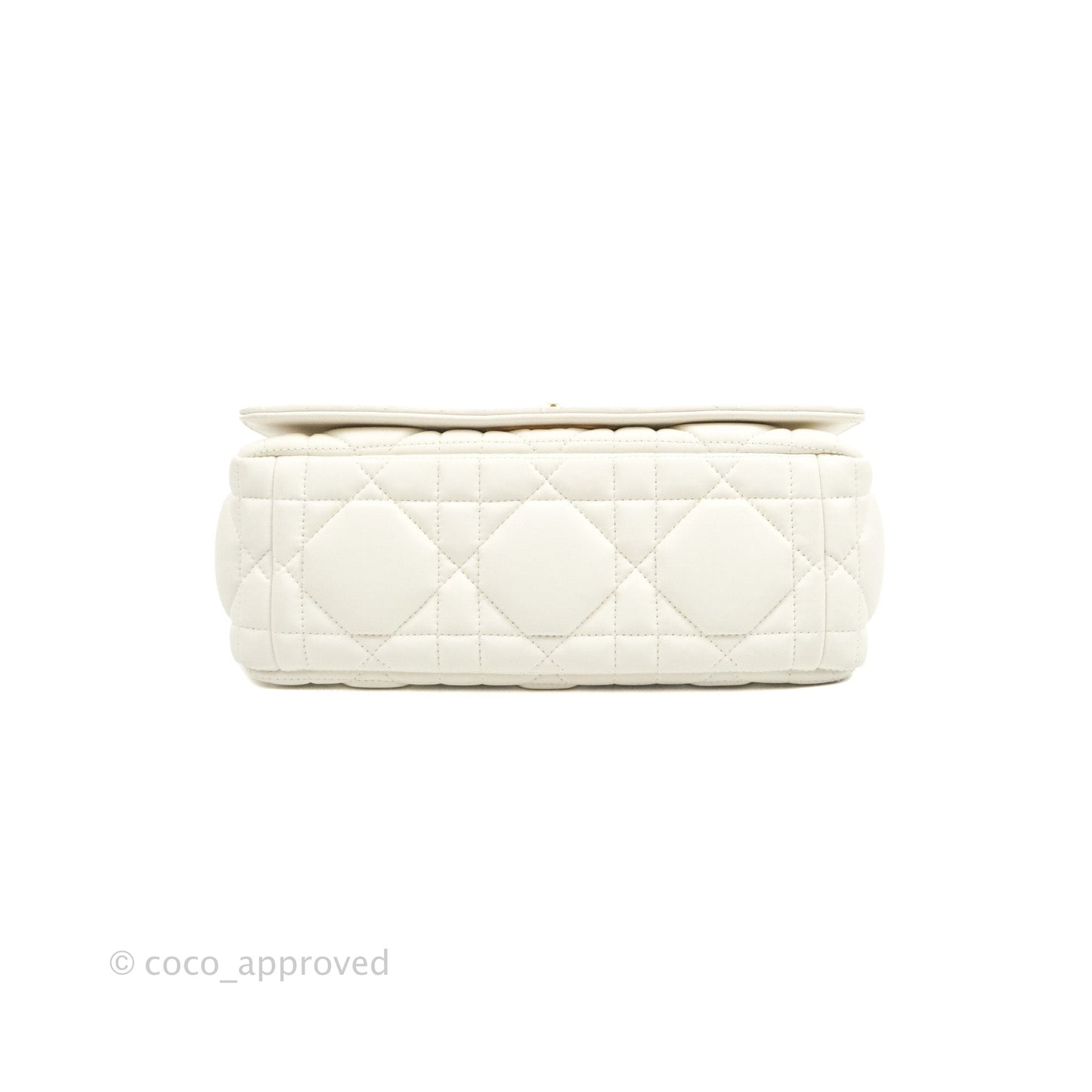 Christian Dior Medium Caro Bag Latte Matte Padded Macrocannage Calfskin