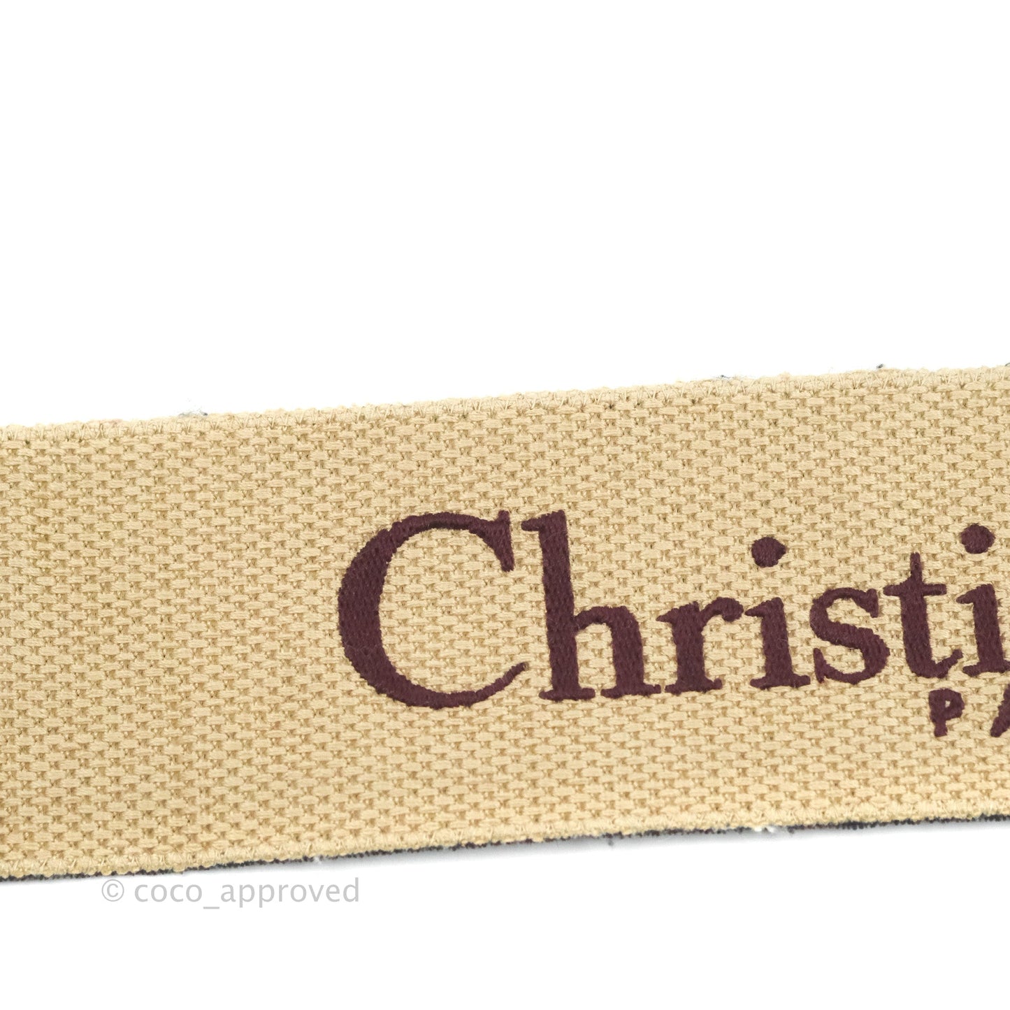 Christian Dior 'Christian Dior Paris' Embroidery Shoulder Strap Burgundy