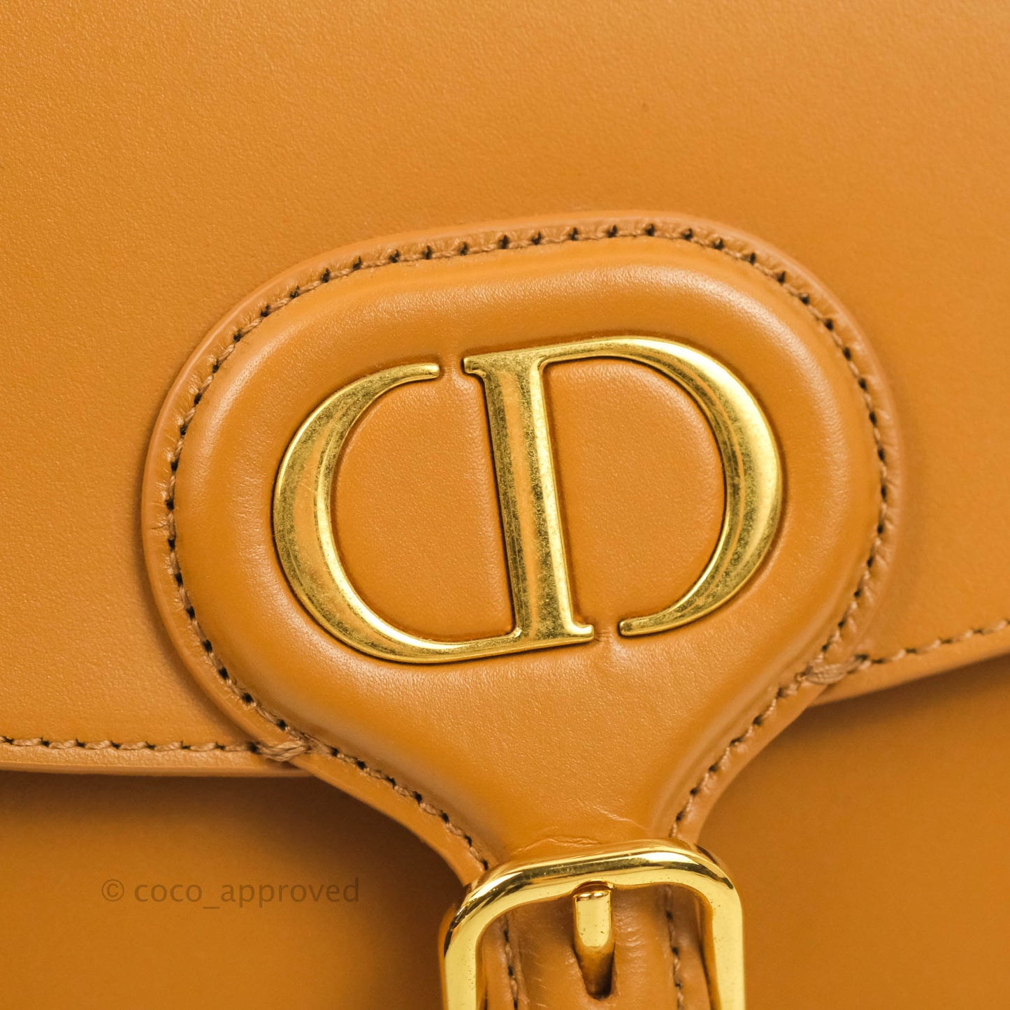 Dior Medium Bobby Bag Camel Calfskin Gold Hardware