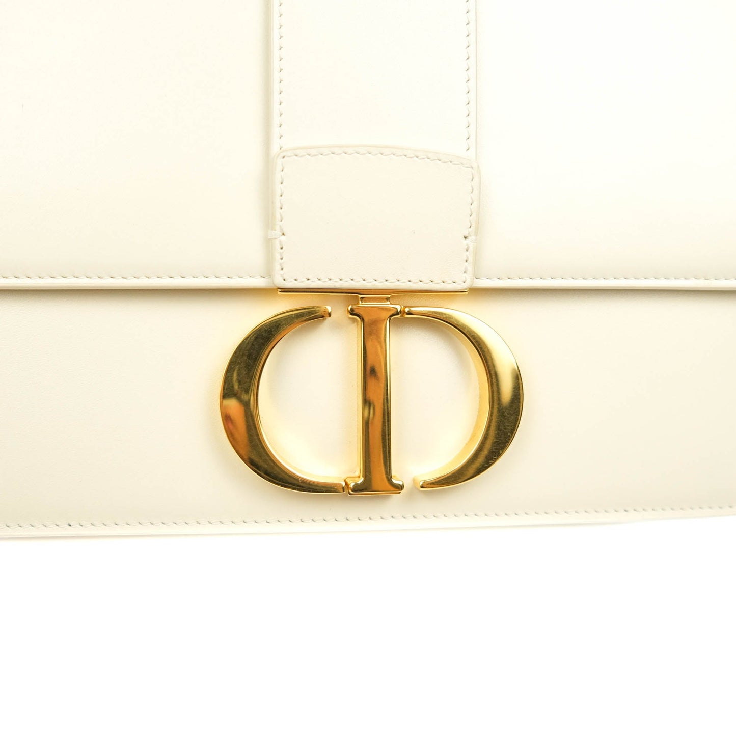 Dior Montaigne 30 Ivory Box Calfskin Gold Hardware