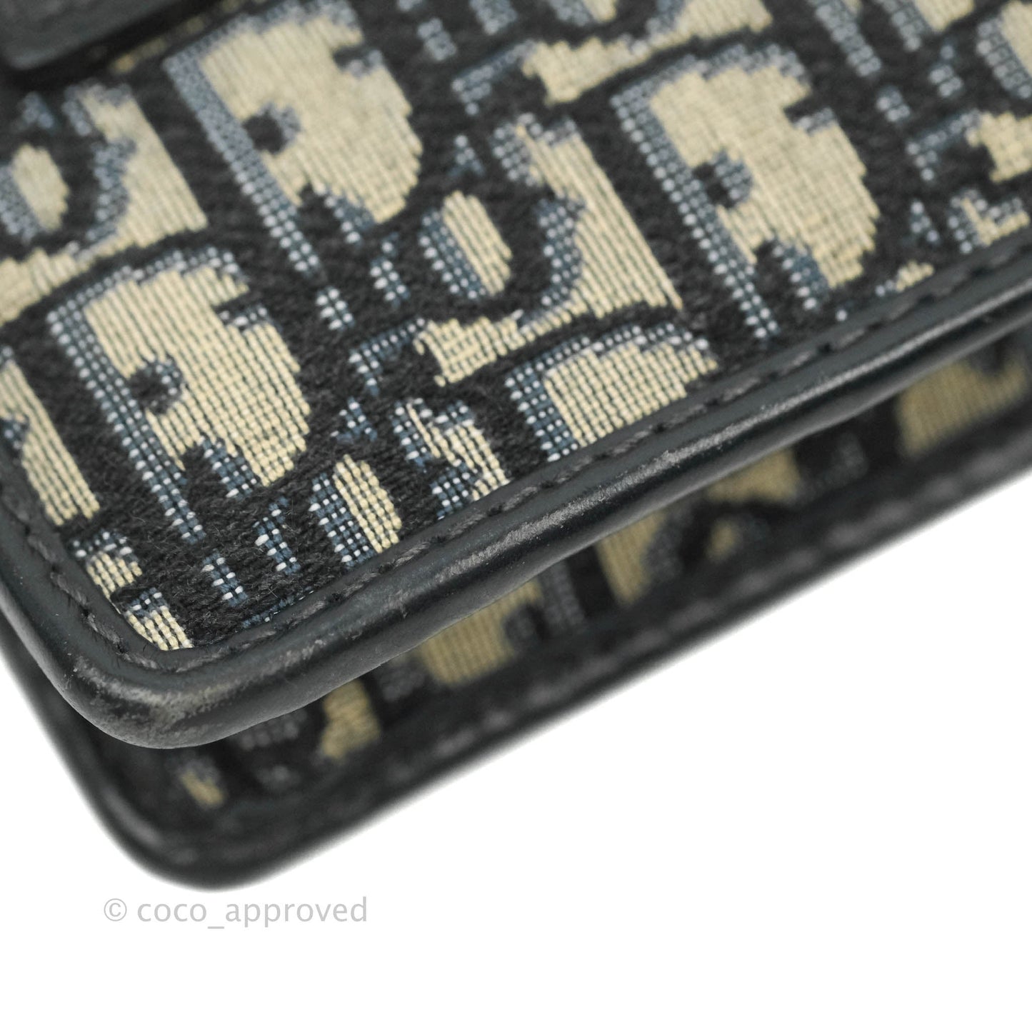 Christian Dior 30 Montaigne Blue Oblique Jacquard 2-in-1 Pouch