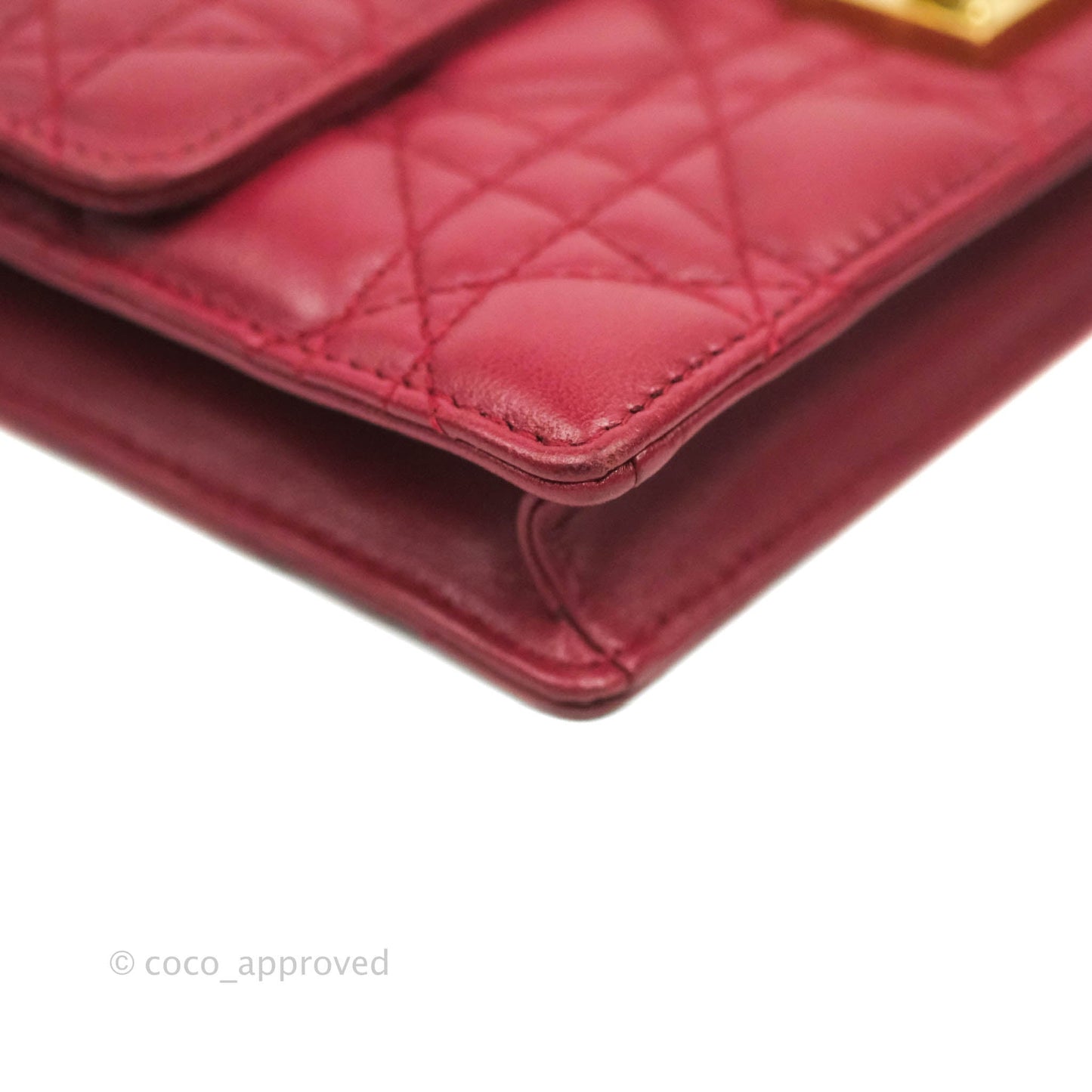 Dior DiorAddict WOC Red Lambskin Gold Hardware