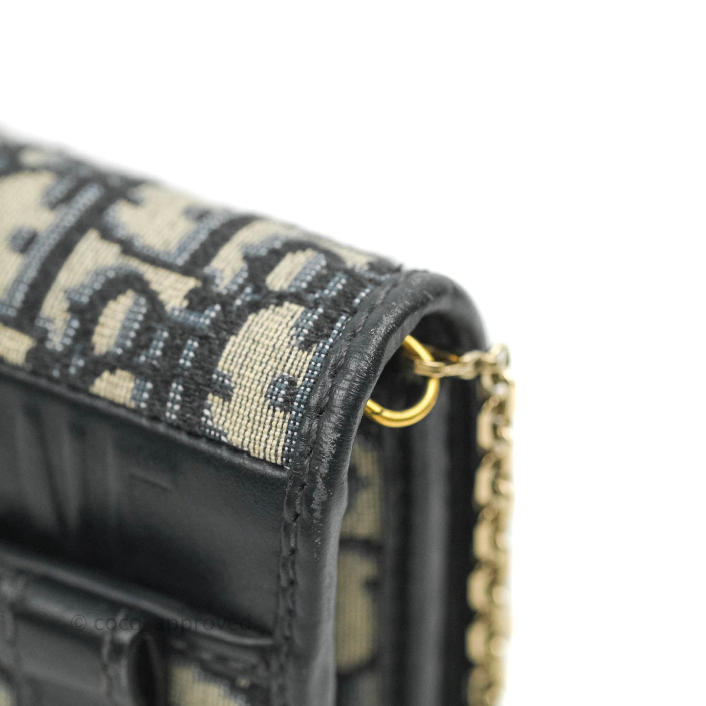 Christian Dior 30 Montaigne Blue Oblique Jacquard 2-in-1 Pouch