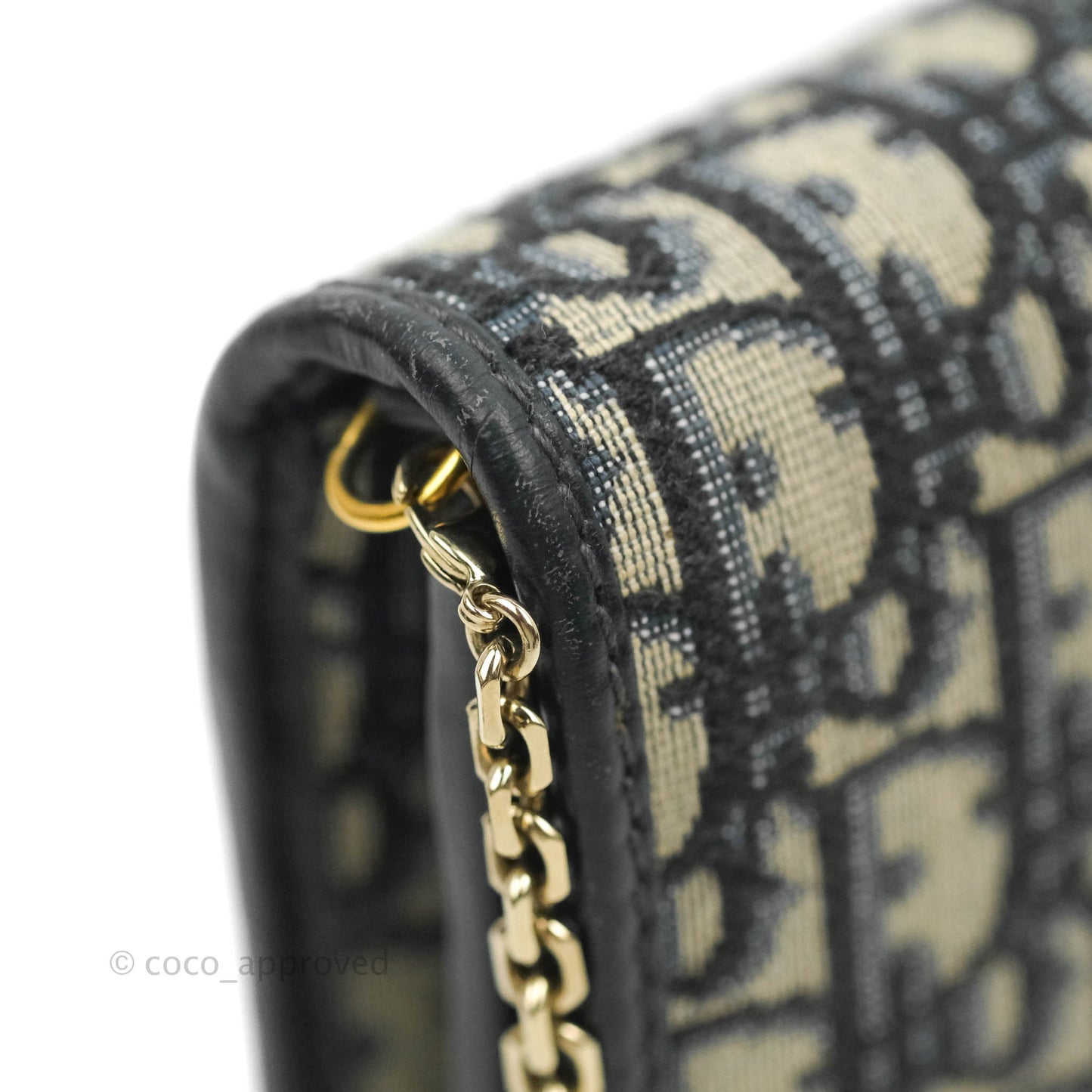 Christian Dior 30 Montaigne Blue Oblique Jacquard 2-in-1 Pouch