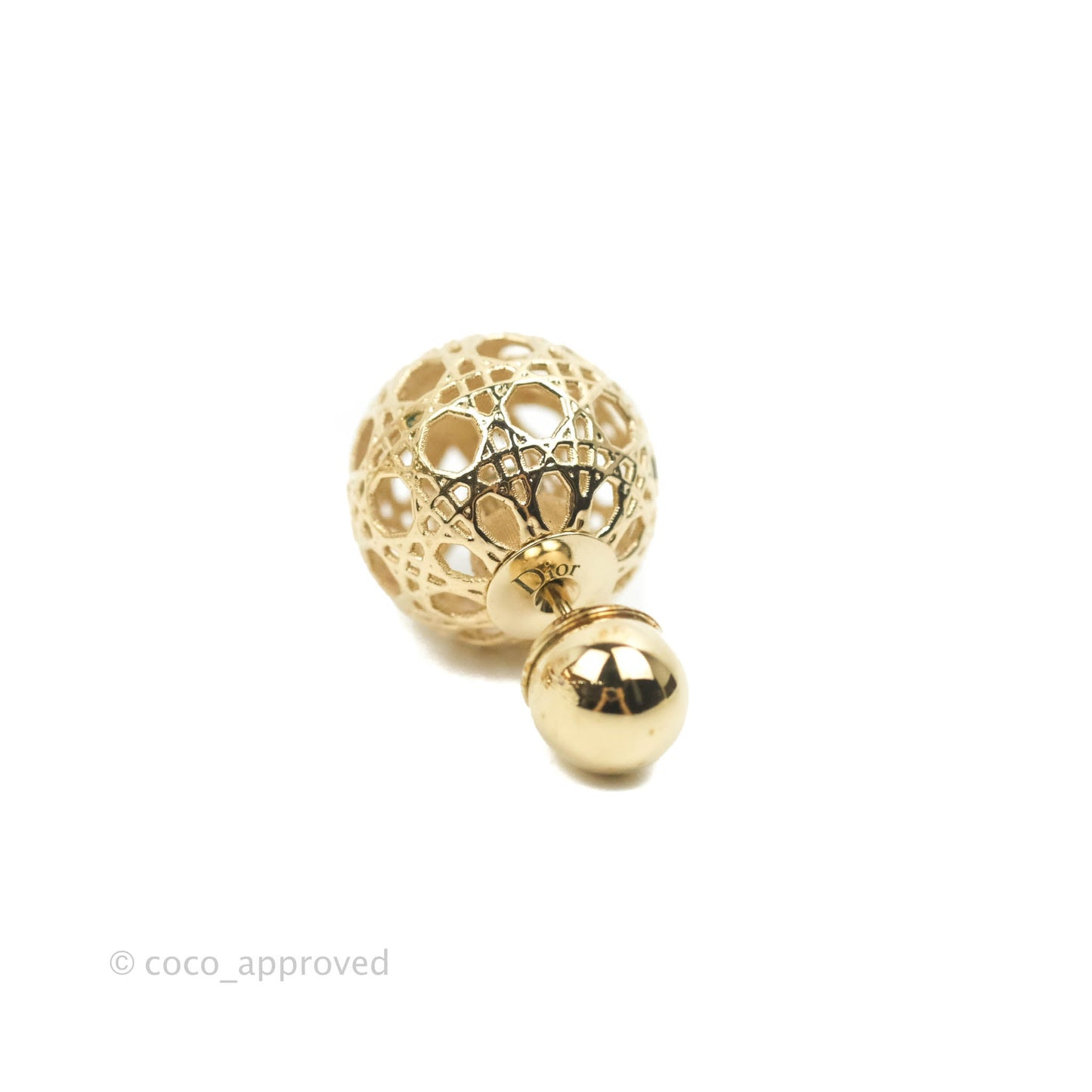 Christian Dior Cannage Mise En Dior Tribal Earrings Gold