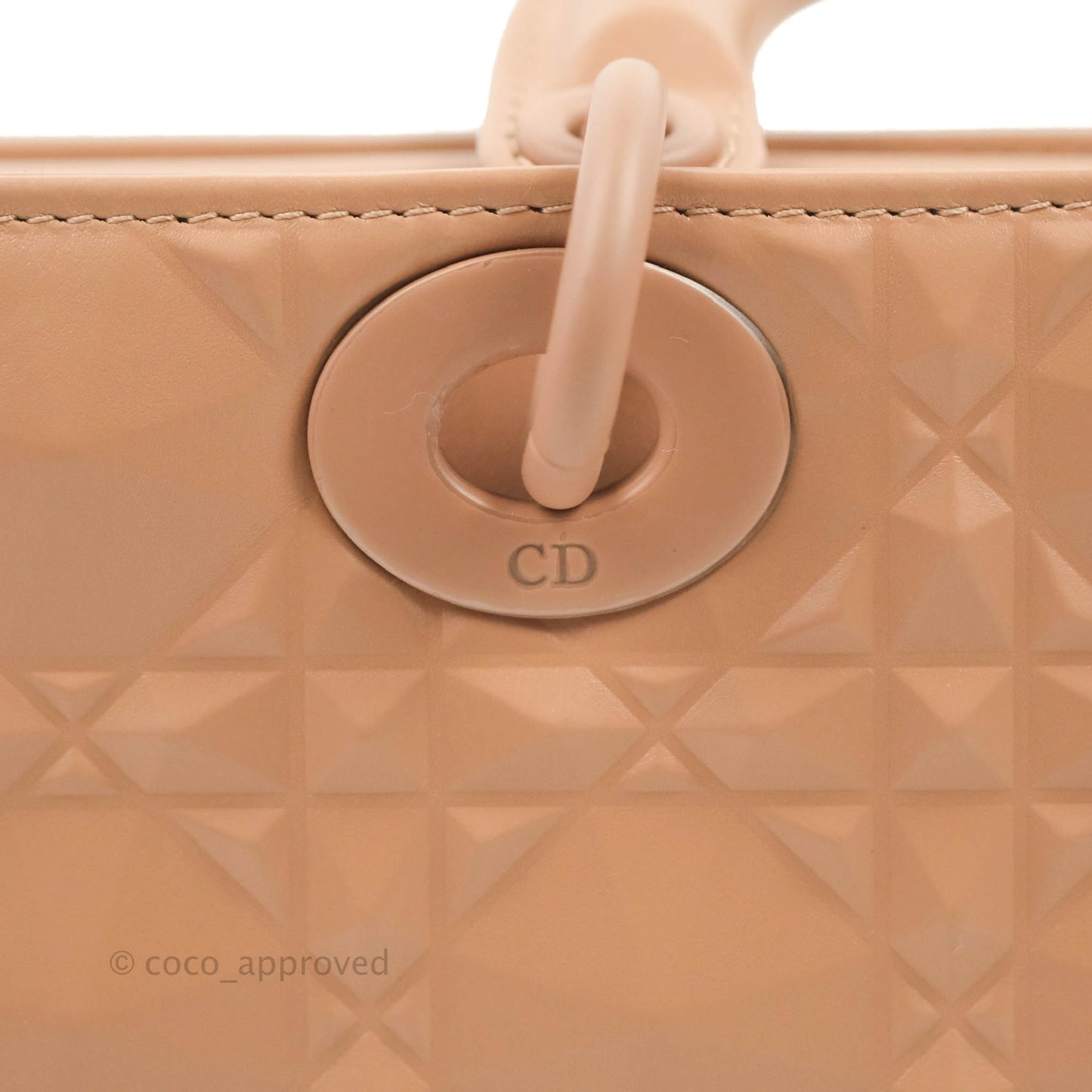 Dior Lady D-Joy Bag Rose Des Vents Cannage Calfskin with Diamond Motif