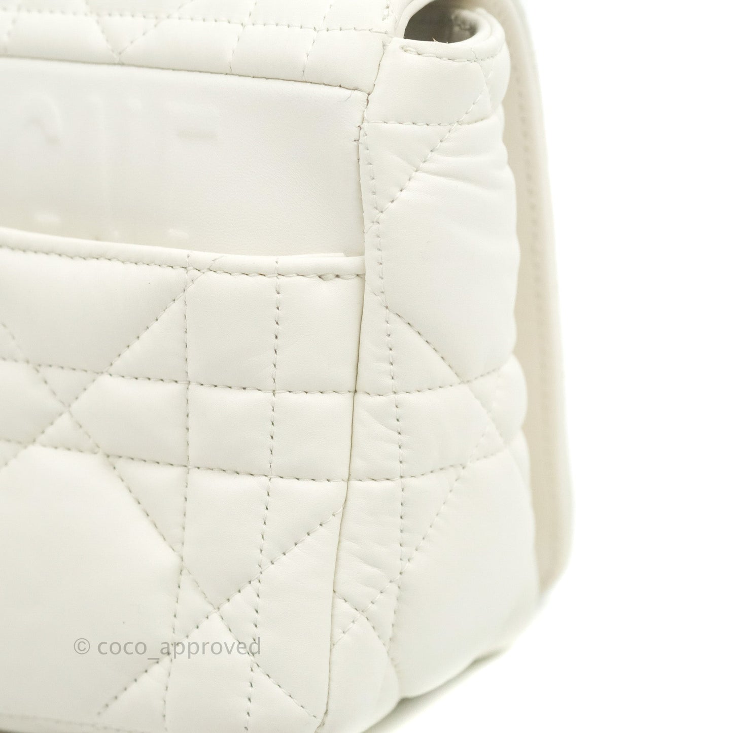 Christian Dior Medium Caro Bag Latte Matte Padded Macrocannage Calfskin