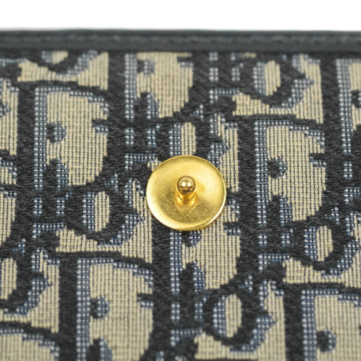 Christian Dior 30 Montaigne Blue Oblique Jacquard 2-in-1 Pouch