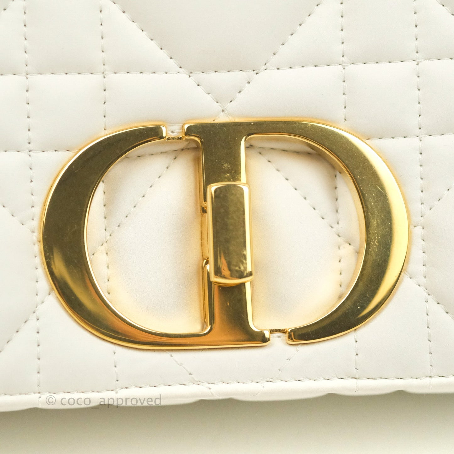 Christian Dior Medium Caro Bag Latte Matte Padded Macrocannage Calfskin