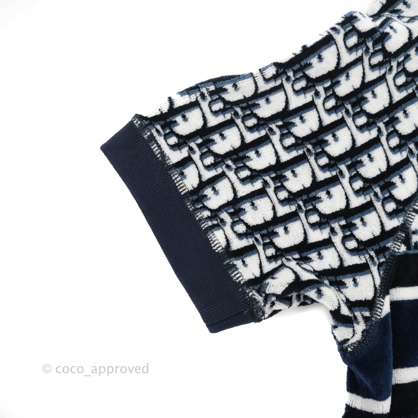 Christian Dior Short Hooded Dress Navy Dior Oblique Motif