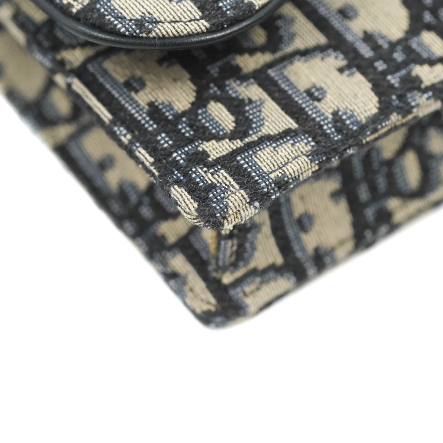 Christian Dior Blue Dior Oblique Jacquard Saddle Belt Pouch