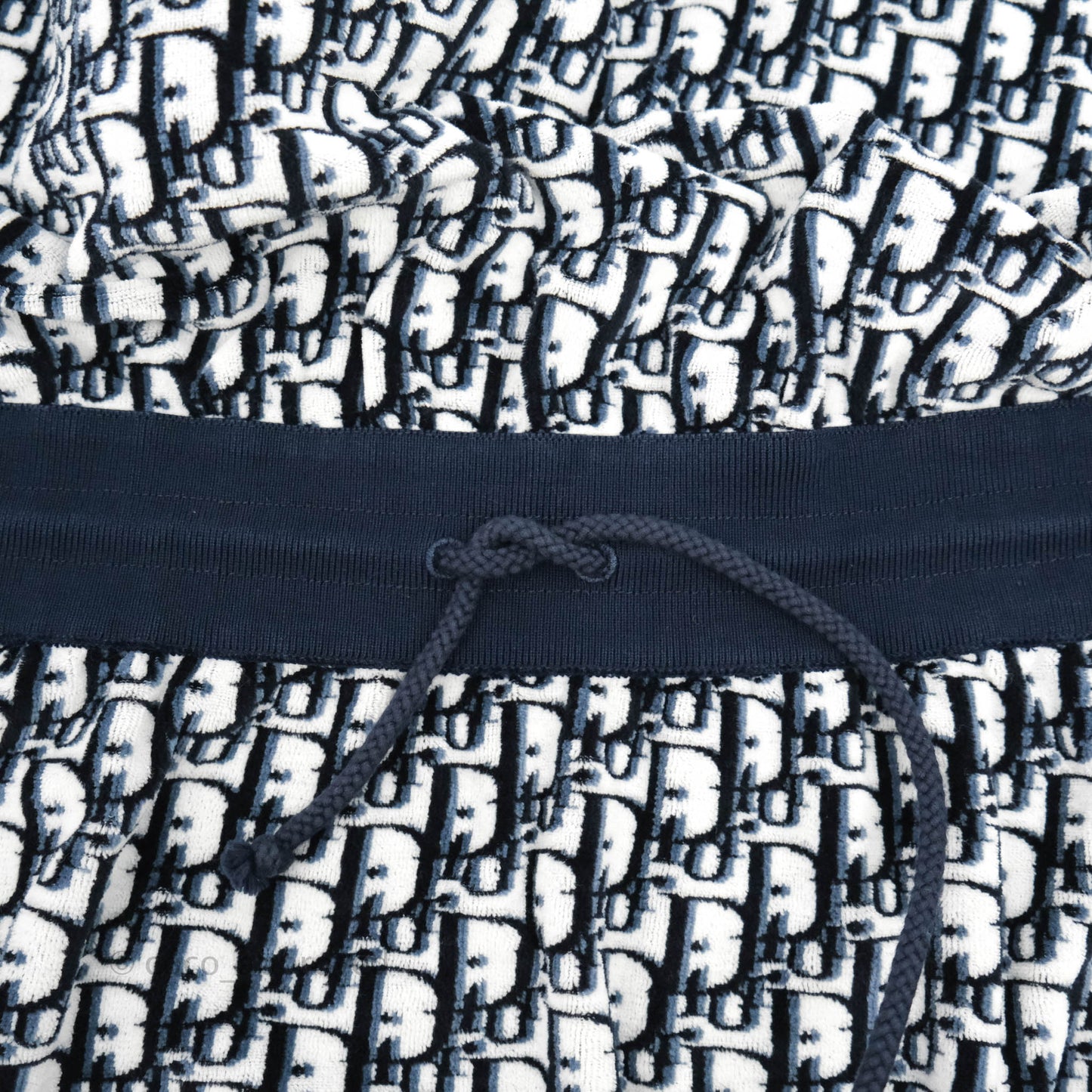 Christian Dior Short Hooded Dress Navy Dior Oblique Motif
