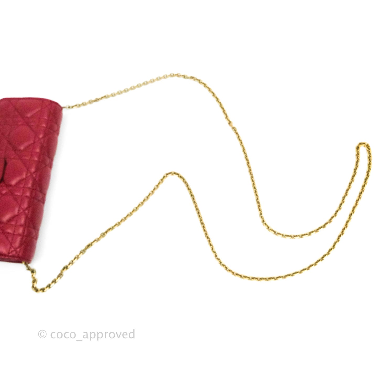 Dior DiorAddict WOC Red Lambskin Gold Hardware