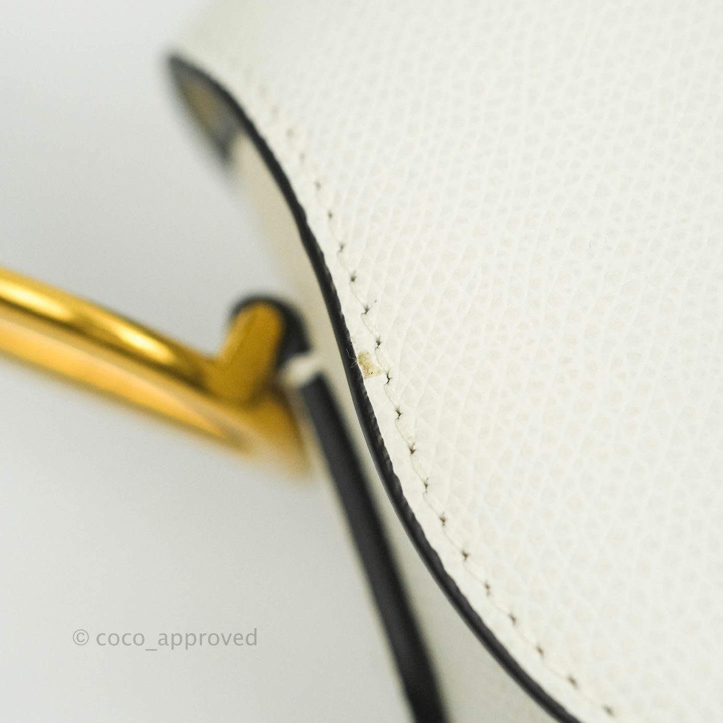 Christian Dior Saddle Bag White Grained Calfskin Gold Hardware