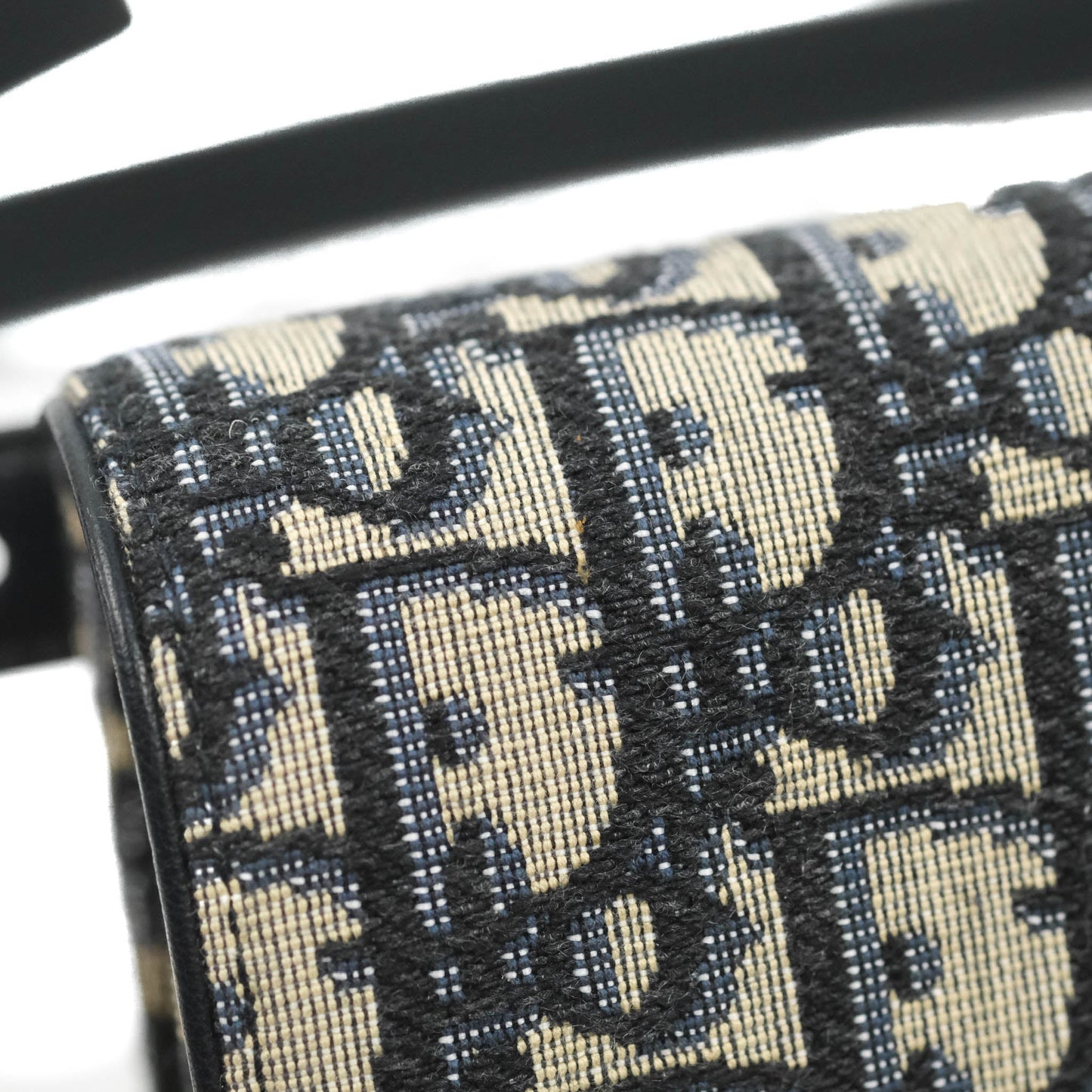 Christian Dior Blue Dior Oblique Jacquard Saddle Belt Pouch