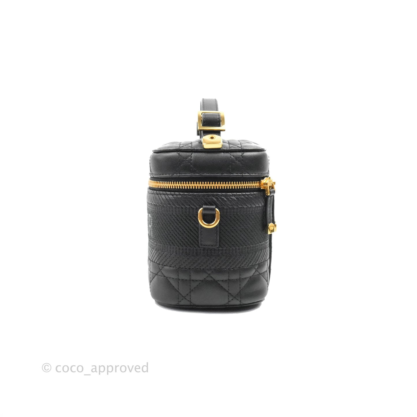 Christian Dior Small Diortravel Vanity Case Black Lambskin Cannage