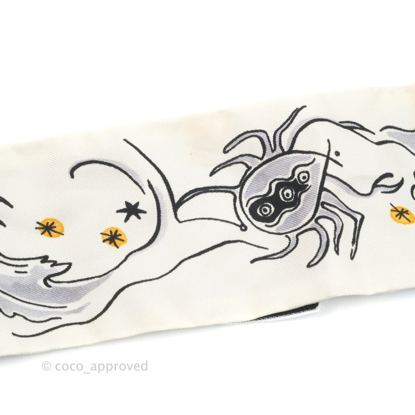 Christian Dior Zodiaque Silk Twilly Ivory