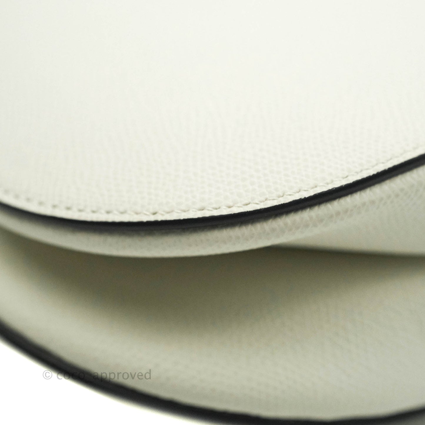 Christian Dior Saddle Bag White Grained Calfskin Gold Hardware