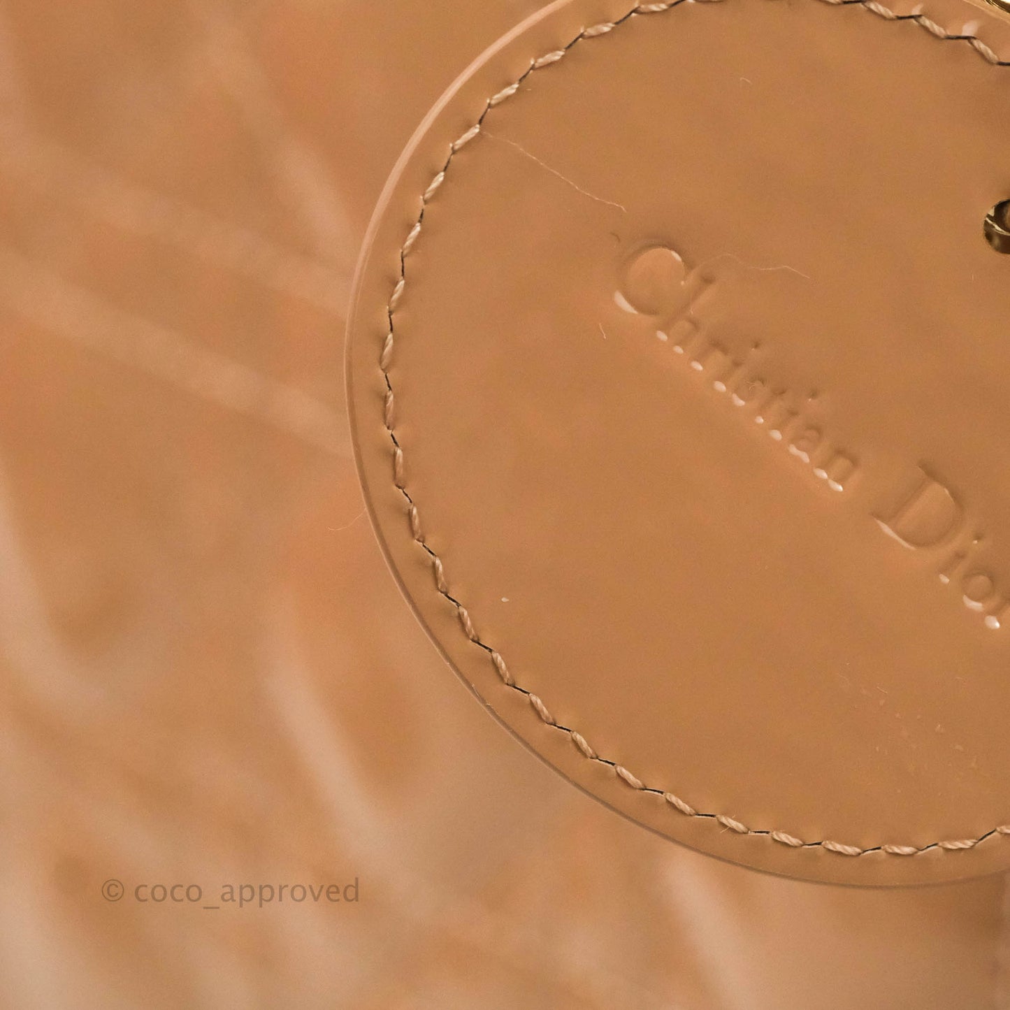 Christian Dior Medium Lady Dior Blush Patent Gold Hardware