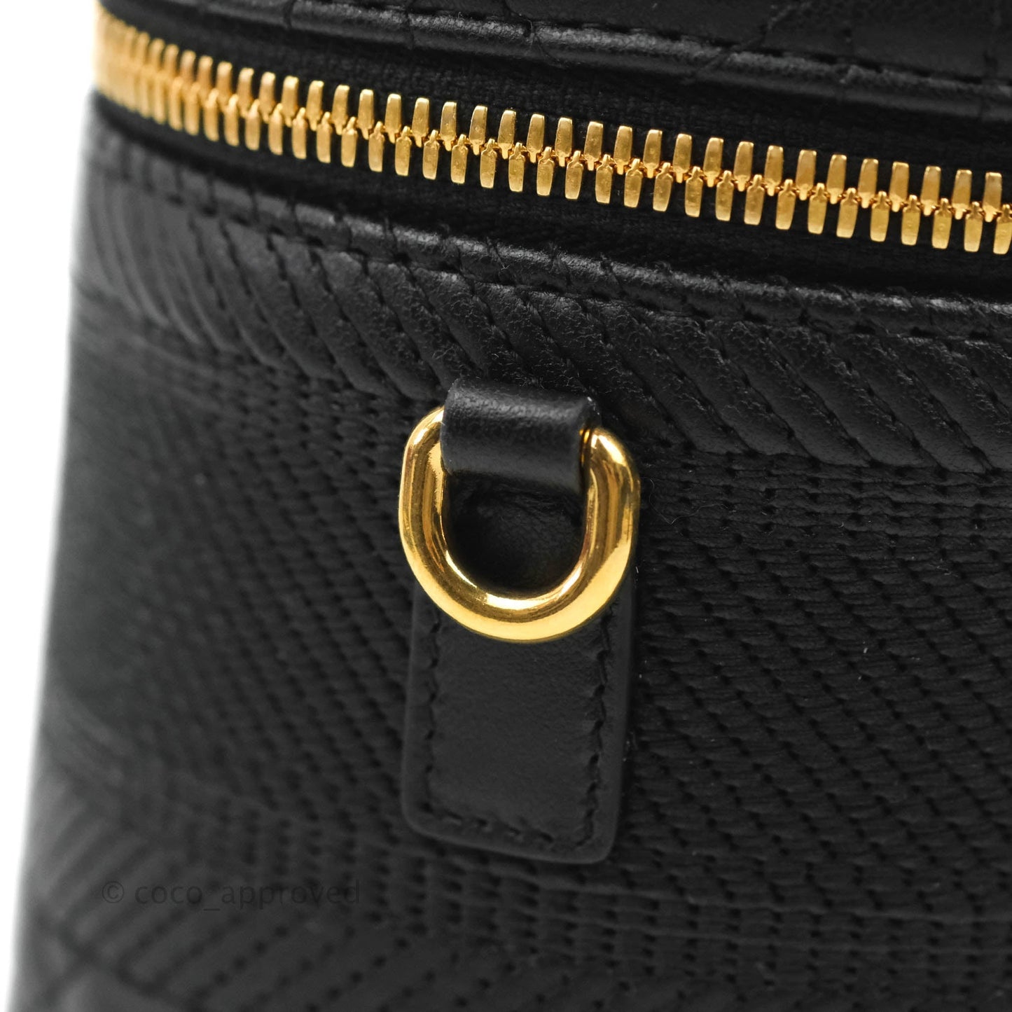 Christian Dior Small Diortravel Vanity Case Black Lambskin Cannage