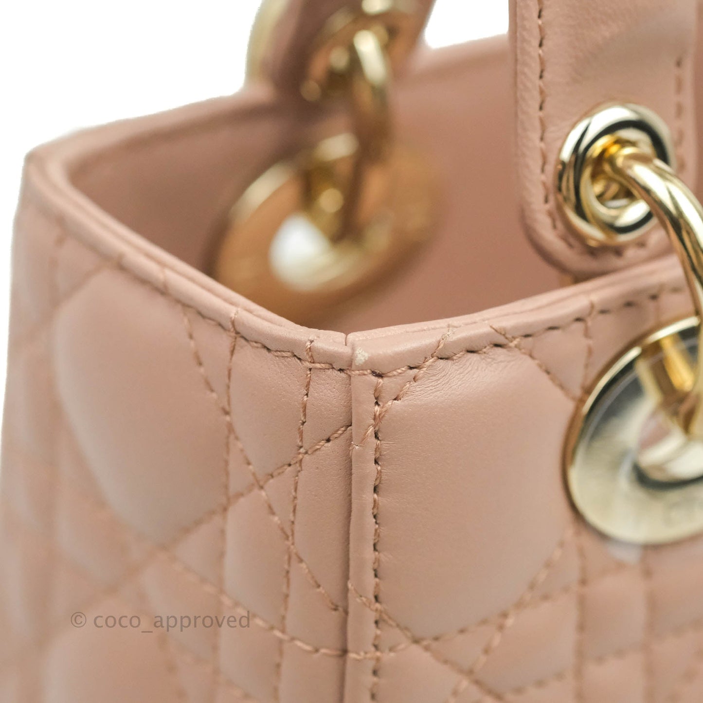 Christian Dior My ABCDior Lady Dior Fard Blush Lambskin Gold Hardware