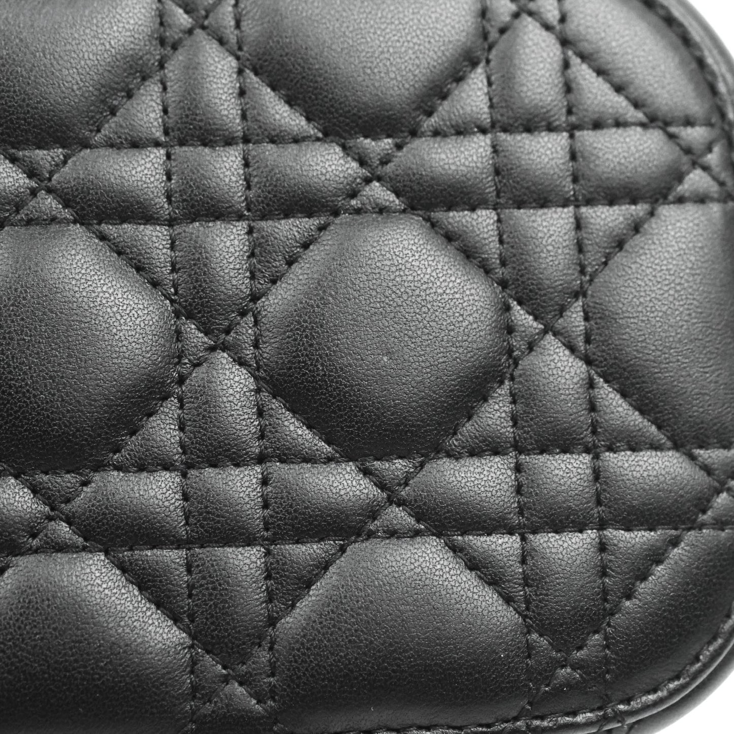 Christian Dior Small Diortravel Vanity Case Black Lambskin Cannage