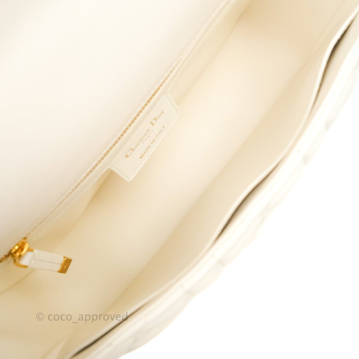 Christian Dior Medium Caro Bag Latte Matte Padded Macrocannage Calfskin